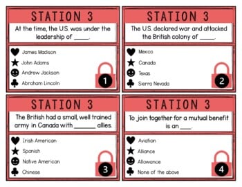 War of 1812 Breakout Activity - Task Cards Puzzle Challenge - Image 2