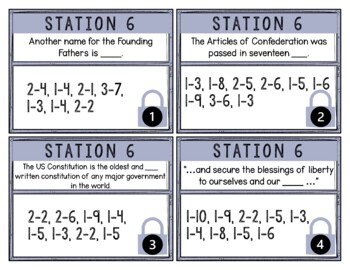Preamble to the U.S. Constitution Breakout Activity -Task Cards Puzzle Challenge - Image 4