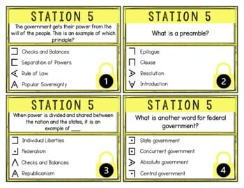 Principles of the Constitution Breakout Activity -Task Cards Puzzle Challenge - Image 2