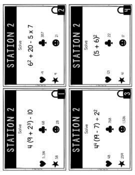 Equations with Exponents MATH Escape Room - Common Core - 6.EE.1 - Image 2