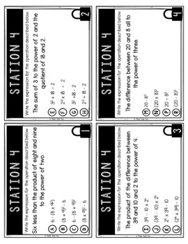 Equations with Exponents MATH Escape Room - Common Core - 6.EE.1 - Image 4
