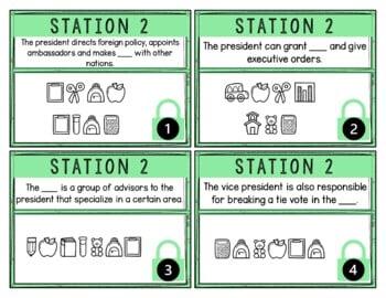 Executive Branch Breakout Activity - Task Cards Puzzle Challenge - Civics - Image 4