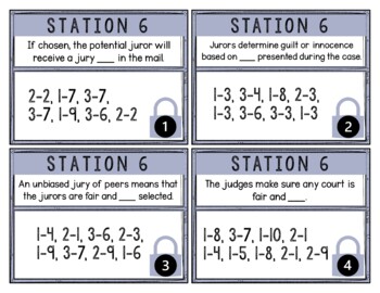 Judicial Branch Breakout Activity - Task Cards Puzzle Challenge - Civics - Image 2