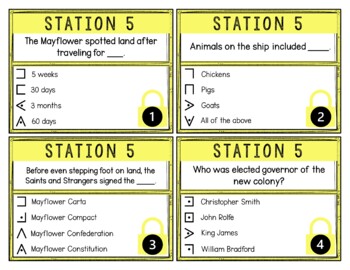 Mayflower Breakout Activity - Task Cards Puzzle Challenge - Plymouth Colony - Image 2