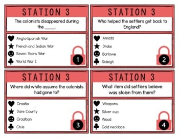 Lost Colony of Roanoke Breakout Activity - Task Cards Puzzle Challenge - Image 2