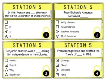Benjamin Franklin Breakout Activity - Task Cards Puzzle Challenge - Image 4