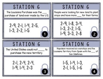 Louisiana Purchase Breakout Activity - Task Cards Puzzle Challenge - Image 2