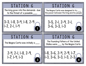 Magna Carta Breakout Activity - Task Cards Puzzle Challenge - Image 2