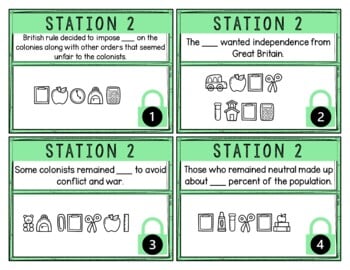 Patriots and Loyalists Breakout Activity - Task Cards Puzzle Challenge - Image 2