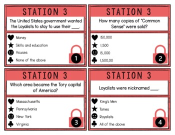Patriots and Loyalists Breakout Activity - Task Cards Puzzle Challenge - Image 4