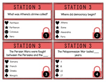 Ancient Greece Breakout Activity - Task Cards Puzzle Challenge - Image 4