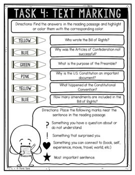 Constitution Reading Comprehension Challenge - Close Reading Activities - Image 4