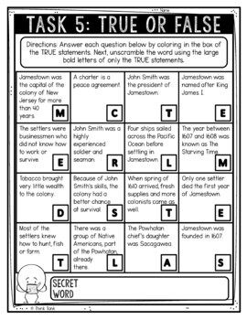 Jamestown Reading Comprehension Challenge - Close Reading Activities - Image 2