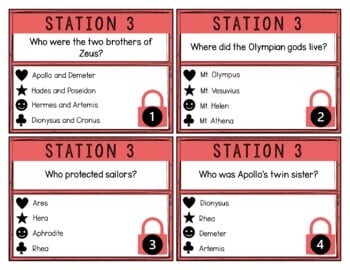 Greek Mythology Breakout Activity - Task Cards Puzzle Challenge - Image 2