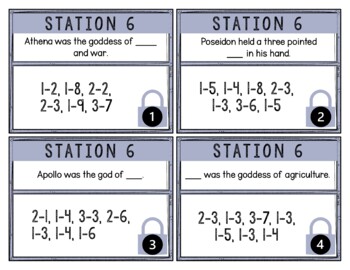 Greek Mythology Breakout Activity - Task Cards Puzzle Challenge - Image 4