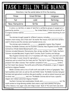 13 Colonies Reading Comprehension Challenge - Close Reading Activities - Image 2