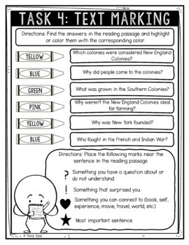 13 Colonies Reading Comprehension Challenge - Close Reading Activities - Image 4