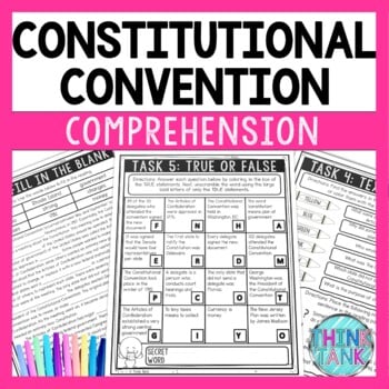 Constitutional Convention Reading Comprehension - Close Reading Activities