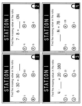 Ratios and Rates MATH Escape Room - Common Core - 6.RP.3 - Image 2