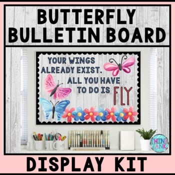 Bulletin Board Display Kit - Teacher Bulletin Board - Butterfly Theme