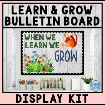 Bulletin Board Display Kit - Teacher Bulletin Board - Grow Learn - Garden Theme
