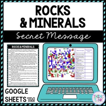 Rocks & Minerals Secret Message Activity for Google Sheets™