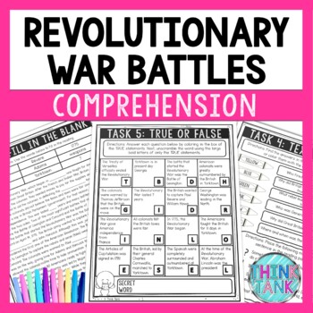 Revolutionary War Battles Reading Comprehension Challenge - Close Reading