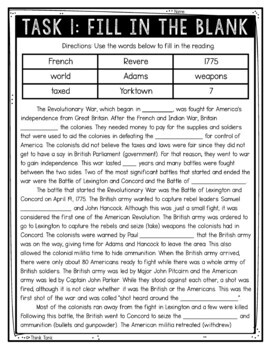 Revolutionary War Battles Reading Comprehension Challenge - Close Reading - Image 2