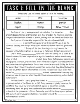 Sons of Liberty Reading Comprehension Challenge - Close Reading Activity - Image 2