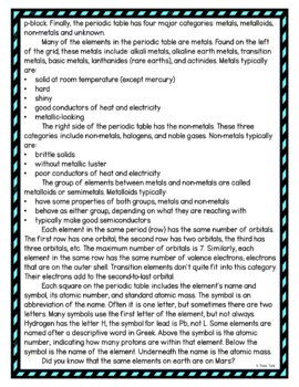 Periodic Table DIGITAL Reading Passage and Questions - Self Grading - Image 3