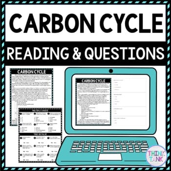 Carbon Cycle DIGITAL Reading Passage and Questions - Self Grading