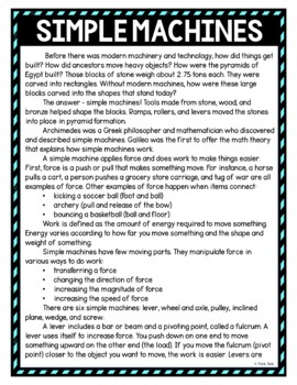 Simple Machines DIGITAL Reading Passage and Questions - Self Grading - Image 2