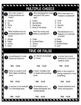 Simple Machines DIGITAL Reading Passage and Questions - Self Grading - Image 4
