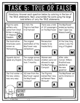 Plymouth Colony Reading Comprehension - Close Reading Activity - Image 3