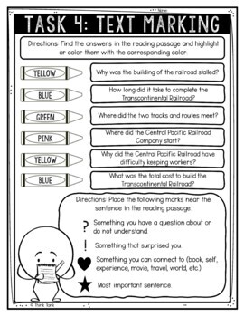 Transcontinental Railroad Reading Comprehension - Close Reading Activity - Image 4