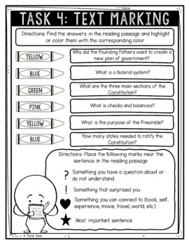 Articles of the Constitution Reading Comprehension Challenge - Close Reading - Image 4