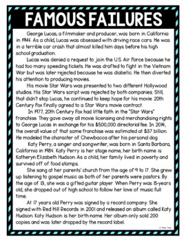 Famous Failures DIGITAL Reading Passage and Questions - Self Grading - Image 2