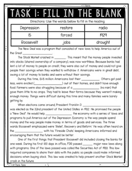New Deal Reading Comprehension Challenge - Close Reading Activity - Image 2