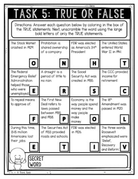 New Deal Reading Comprehension Challenge - Close Reading Activity - Image 3