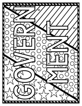 Systems of Government Color by Number, Reading Passage and Text Marking - Image 2