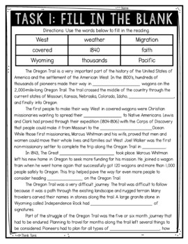Oregon Trail Reading Comprehension Challenge - Close Reading Activity - Image 2