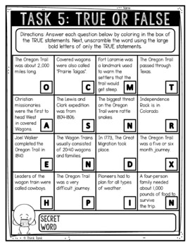 Oregon Trail Reading Comprehension Challenge - Close Reading Activity - Image 3
