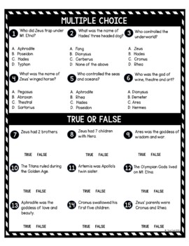 Greek Mythology DIGITAL Reading Passage & Questions Self Grading - Image 4