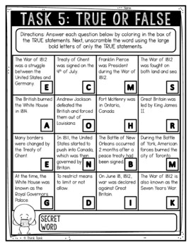 War of 1812 Reading Comprehension Challenge - Close Reading Activity - Image 3