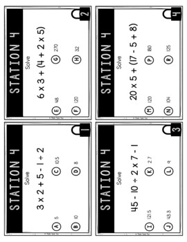 Order of Operations MATH Escape Room - PEMDAS - Common Core - 5.OA.1 - Image 4