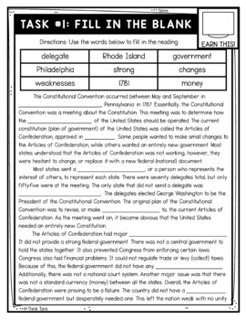 Constitutional Convention Thinktivity™ Reading Comprehension - Interactive - Image 2