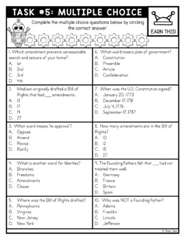 Bill of Rights Thinktivity™ Reading Comprehension - U.S. Constitution - Image 4