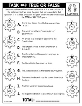 Articles of the Constitution Thinktivity™ Reading Comprehension -Interactive - Image 3