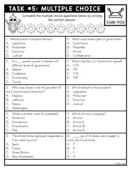 Articles of the Constitution Thinktivity™ Reading Comprehension -Interactive - Image 4