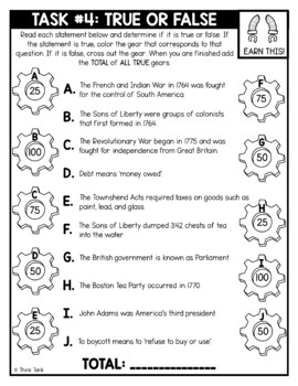 Sons of Liberty Thinktivity™ Reading Comprehension - American Revolution - Image 3